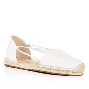 White closed-toed cute flat espadrilles
